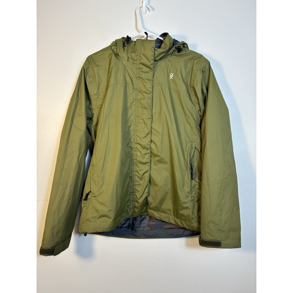 Little Donkey Andy Jacket Mens M Waterproof Outdoor Green Windbreaker Hooded - Picture 2 of 7